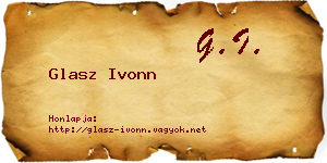 Glasz Ivonn névjegykártya